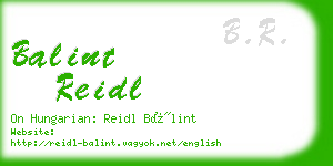 balint reidl business card